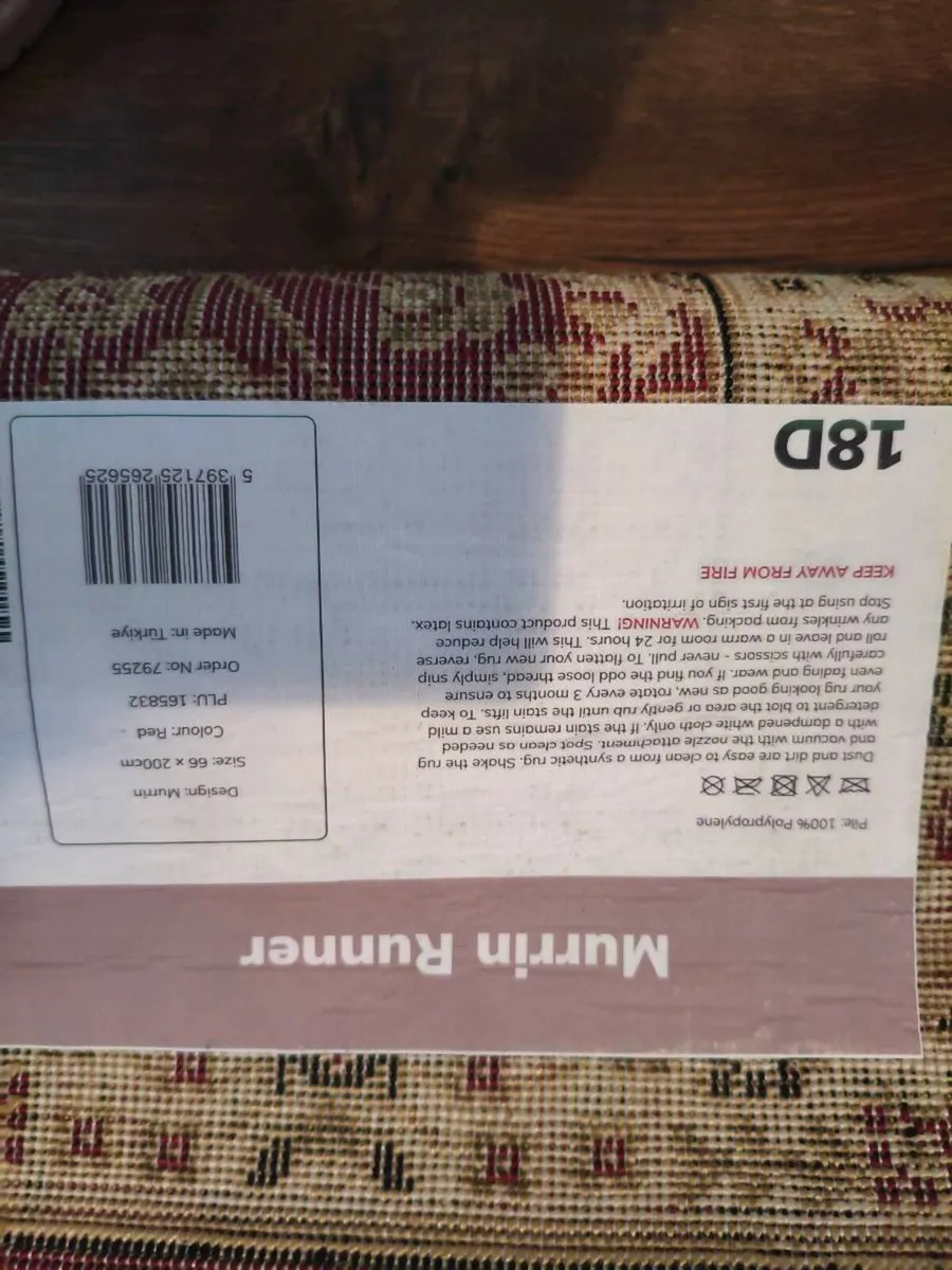 Beautiful New runner unwanted gift 20/200. - Image 3
