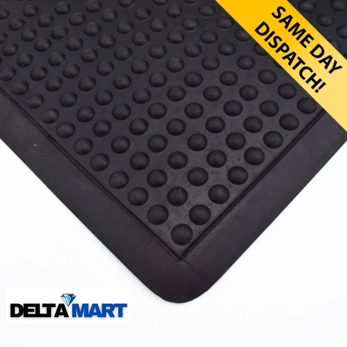 5ft x 3ft Heavy Duty Bubble Top Rubber Mat - Image 2