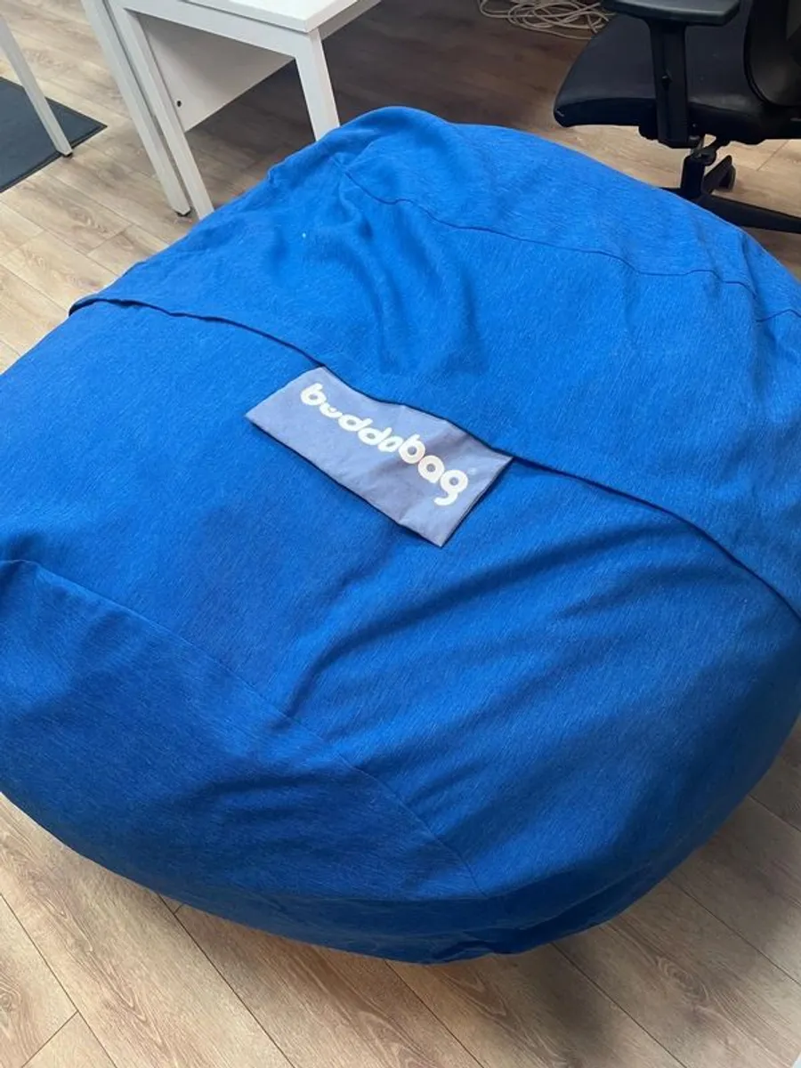 Blue Buddabag bean bag chair