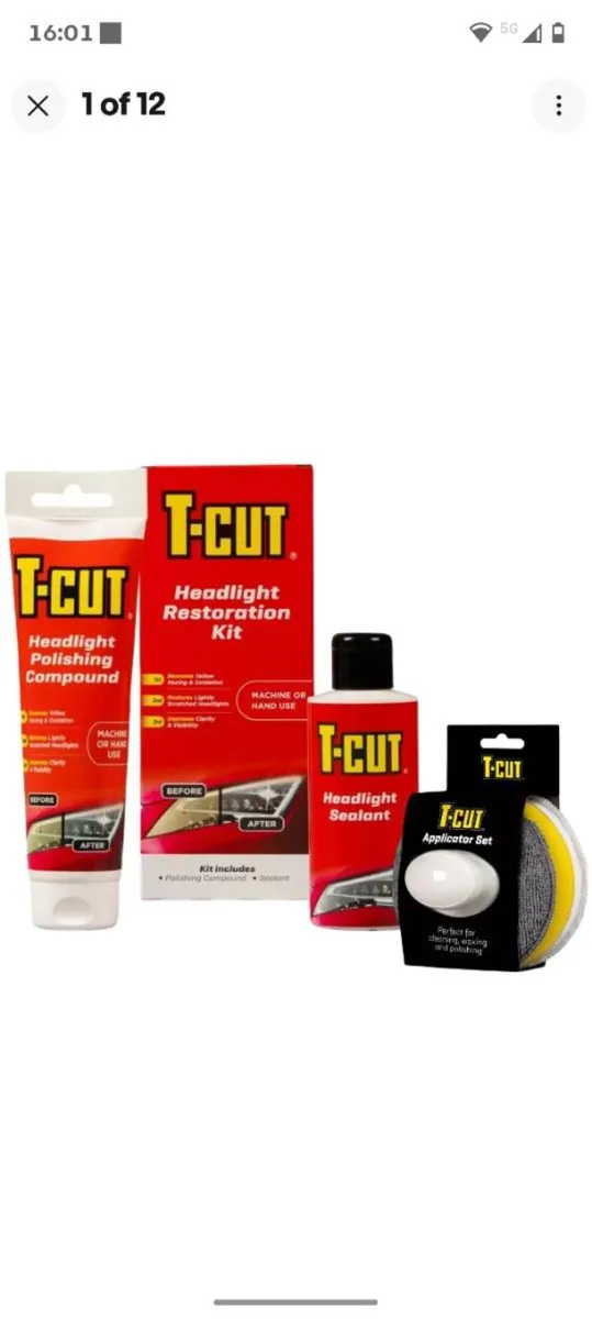 T-Cut Headlight Restoration Kit Polishing Restorer - Image 1