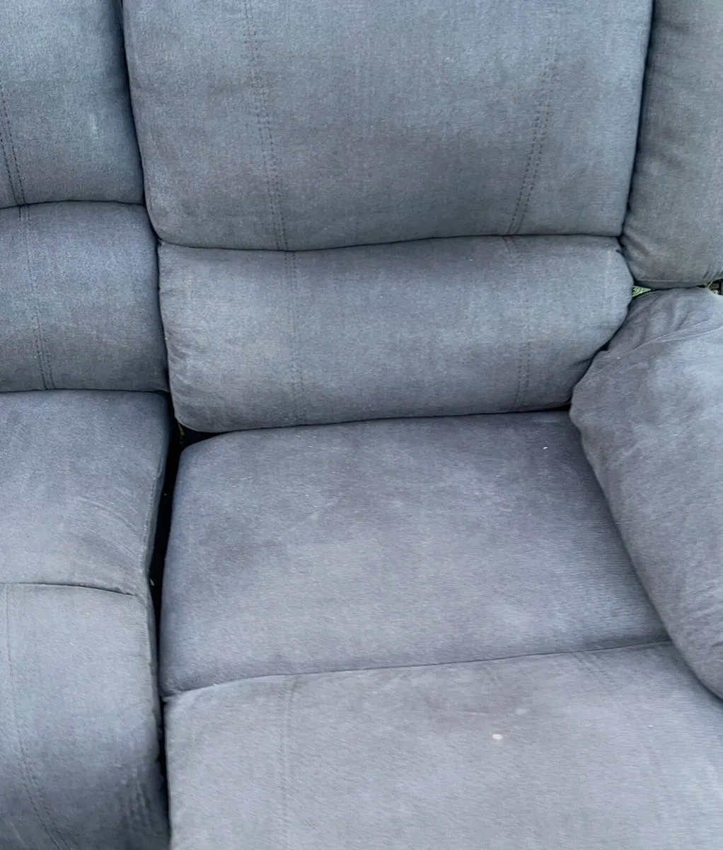 Charcoal grey recliner sofa - Image 3