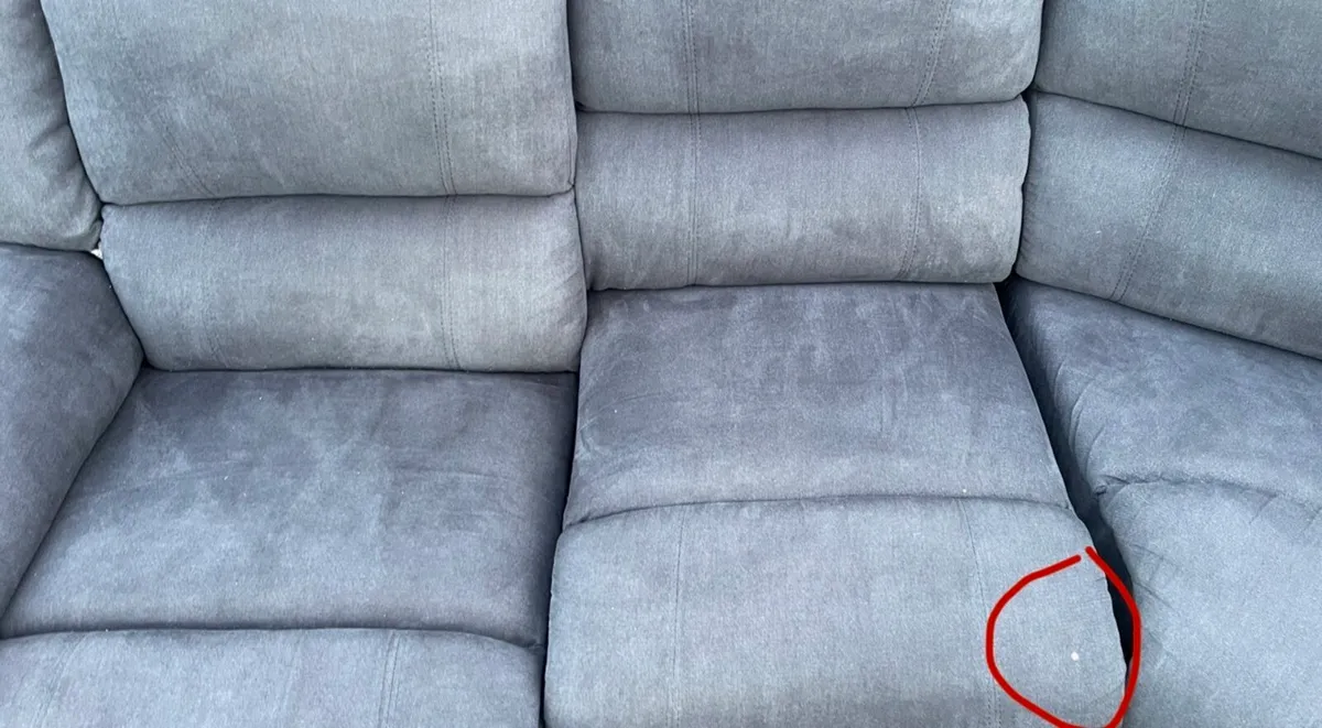Charcoal grey recliner sofa - Image 4