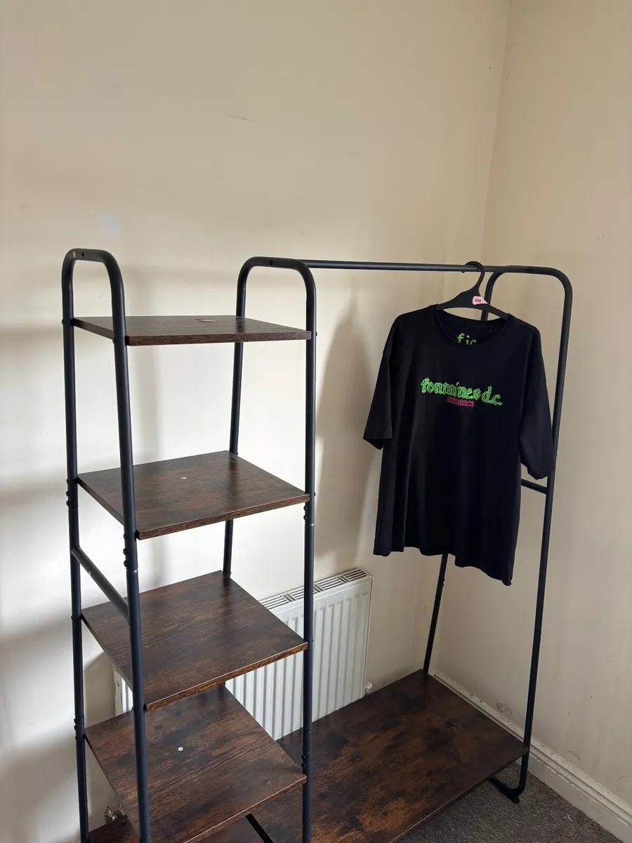 Clothes rail and shelving unit. Collection only. - Image 2