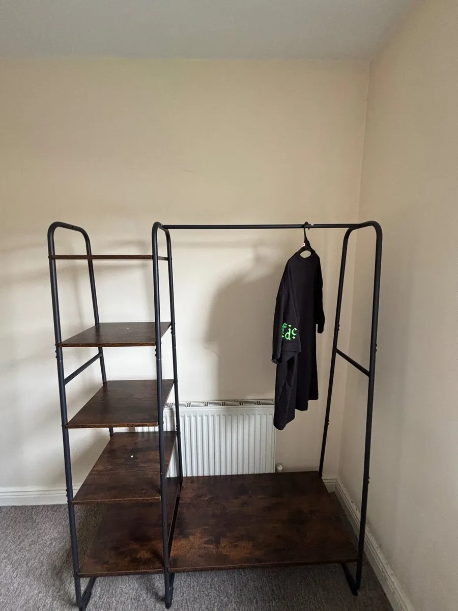 Clothes rail and shelving unit. Collection only. - Image 1