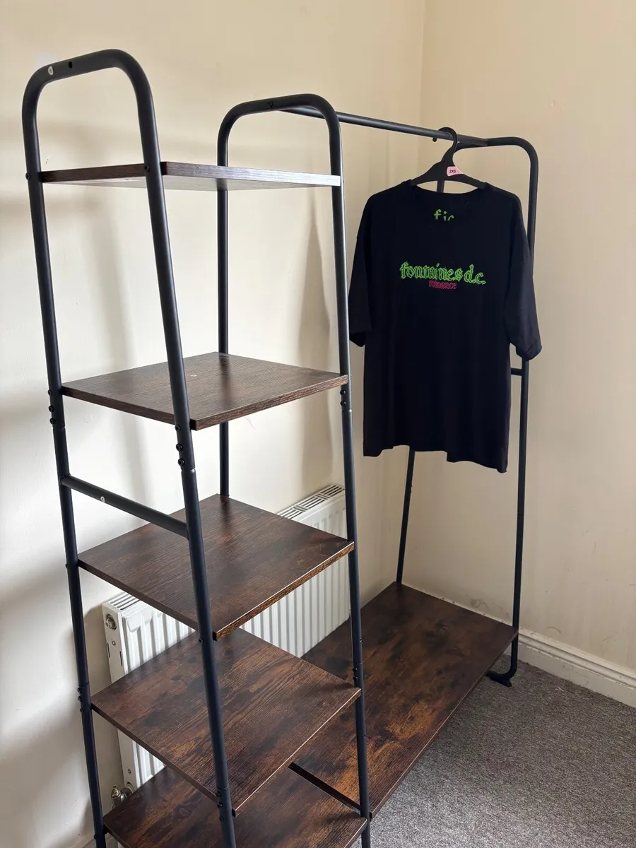 Clothes rail and shelving unit. Collection only. - Image 3