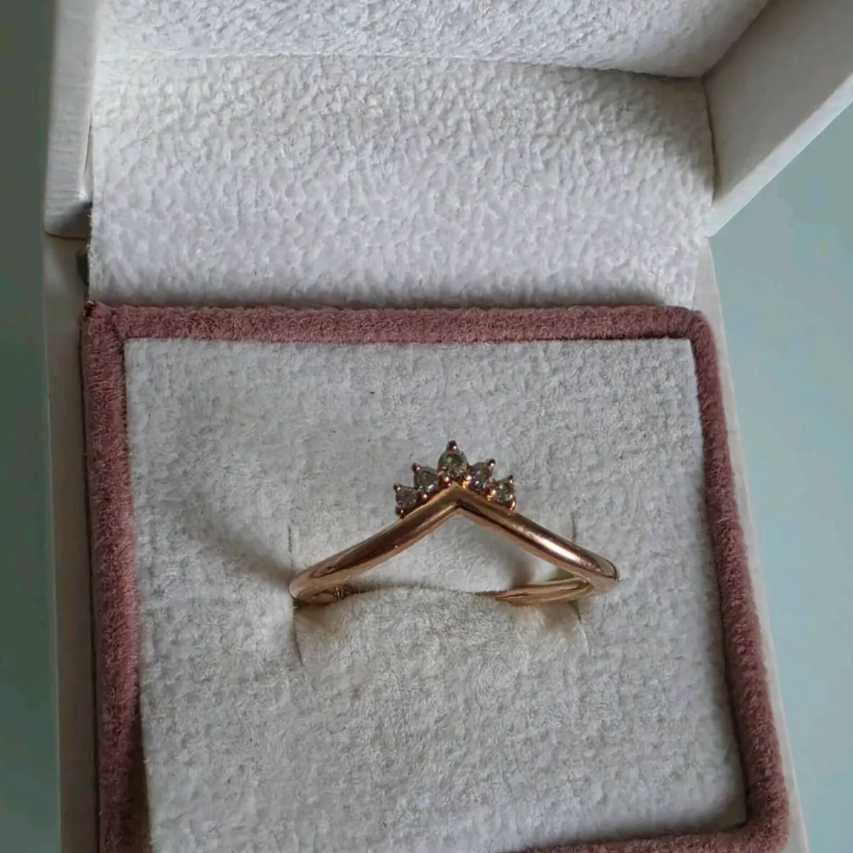 Pandora Tiara wishbone cubic zirconia rose gold - Image 2