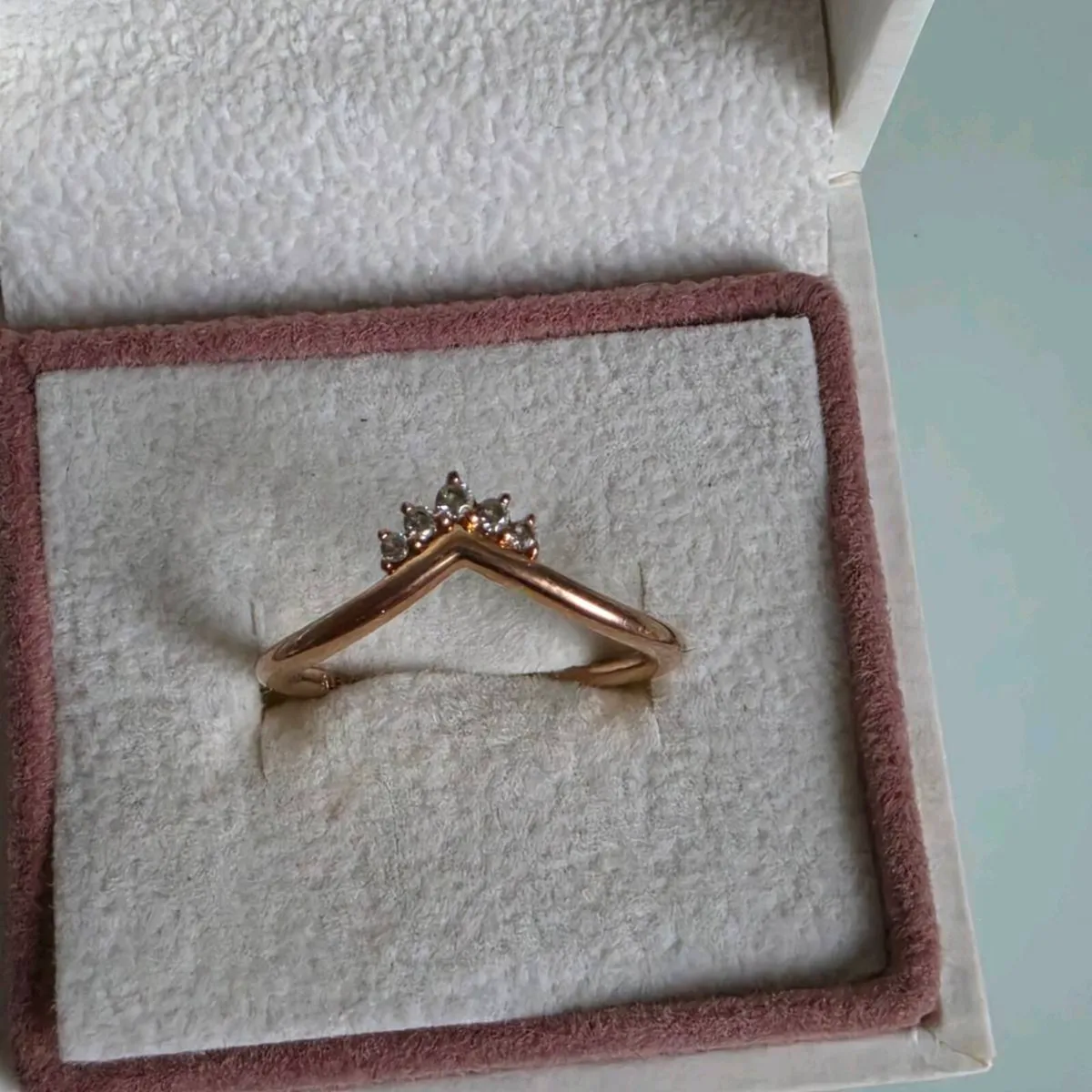 Pandora Tiara wishbone cubic zirconia rose gold - Image 3