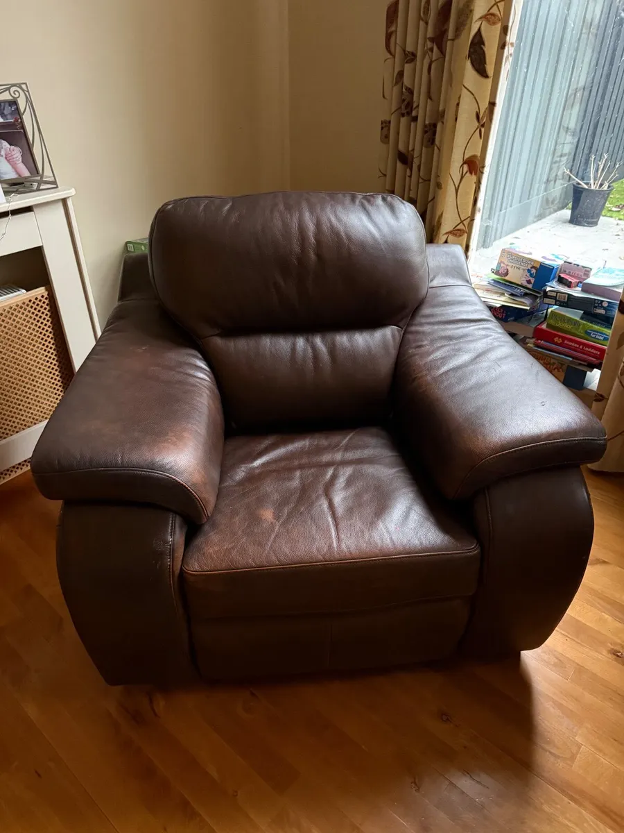 Leather Sofa Suite - Image 3