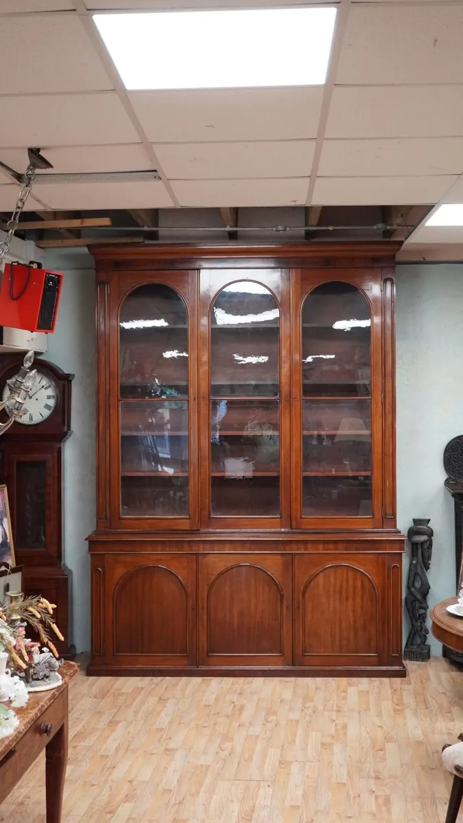 Victorian Mahogany Library Bookcase - Image 1