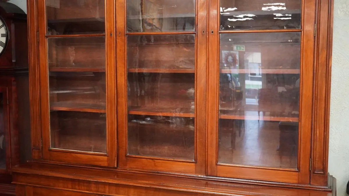 Victorian Mahogany Library Bookcase - Image 4