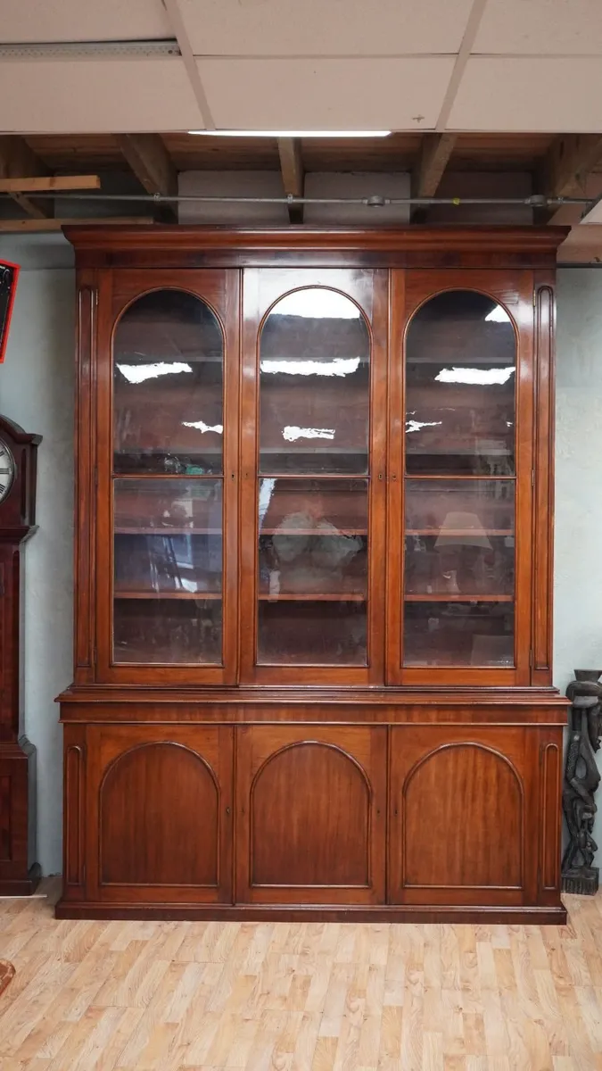Victorian Mahogany Library Bookcase - Image 2