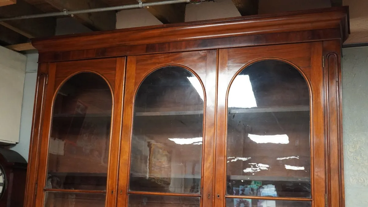 Victorian Mahogany Library Bookcase - Image 3
