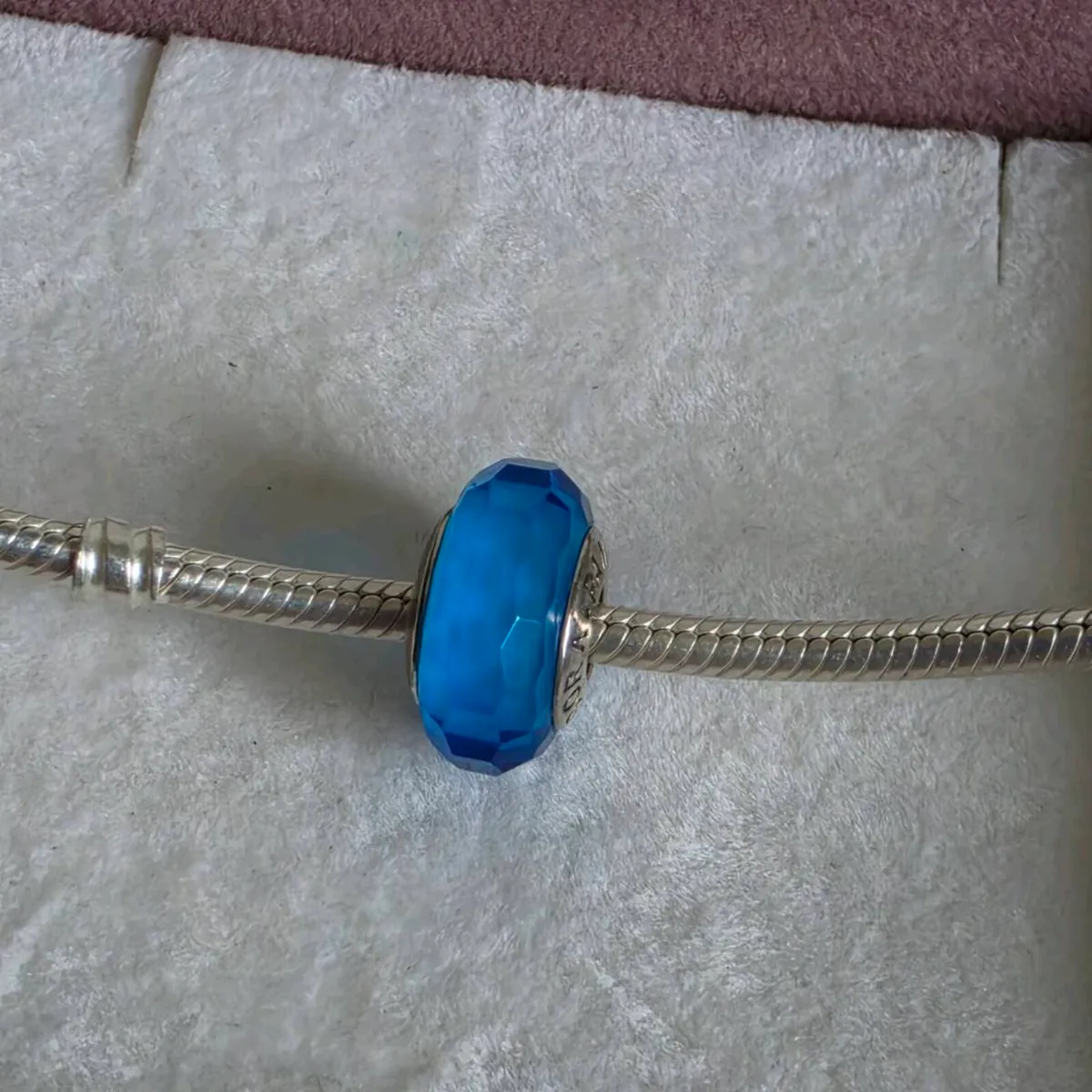 Pandora aqua fascinating faceted murano glass - Image 4