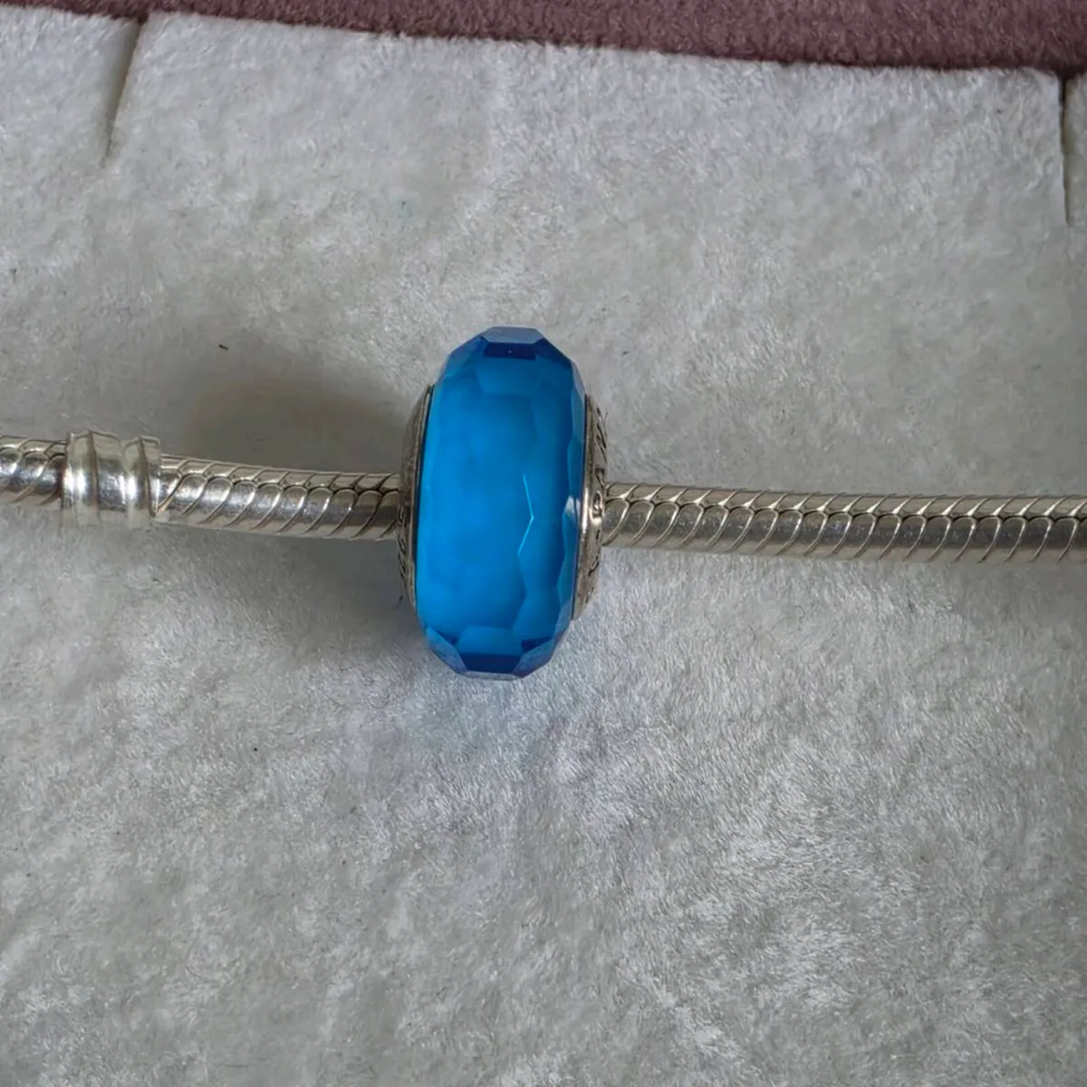 Pandora aqua fascinating faceted murano glass - Image 2
