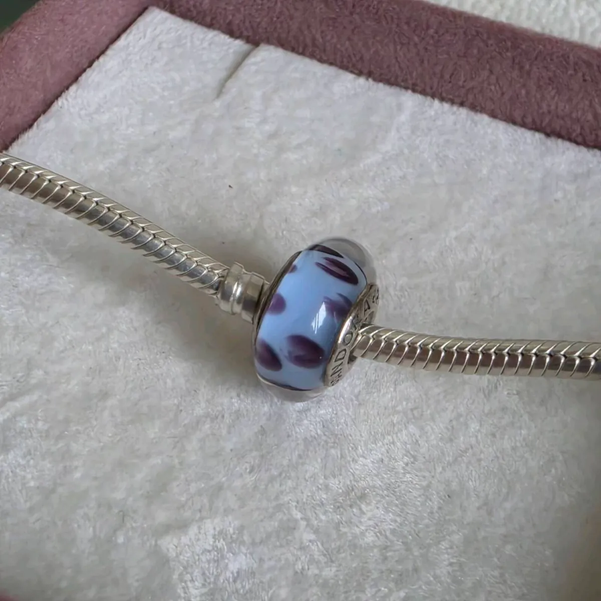 Pandora blue python murano glass charm - Image 4