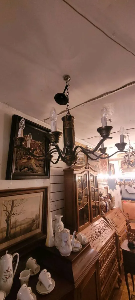 French bronze chandalier