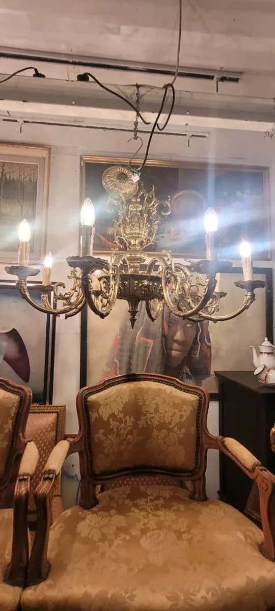 2 large French bronze chandaliers.175 eu.each - Image 1