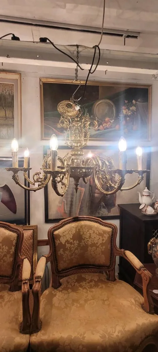 2 large French bronze chandaliers.175 eu.each - Image 2