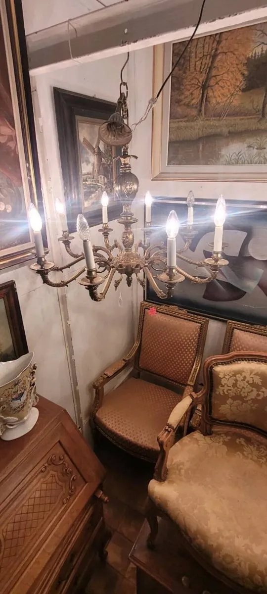 2 large French bronze chandaliers.175 eu.each - Image 3