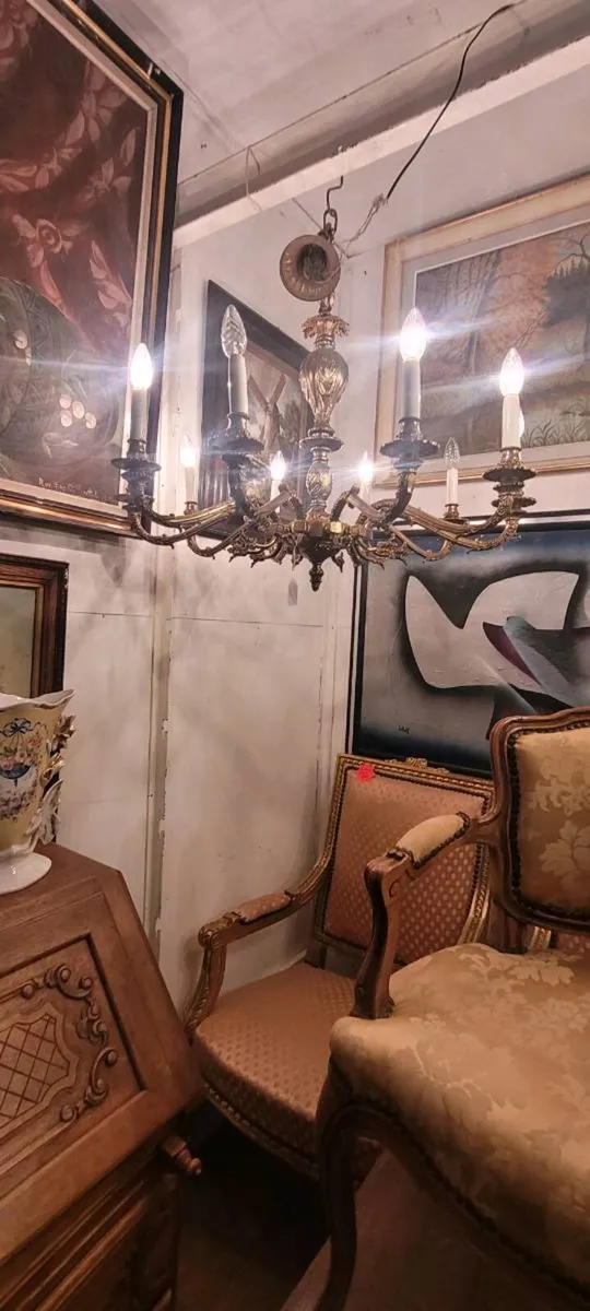 2 large French bronze chandaliers.175 eu.each - Image 4