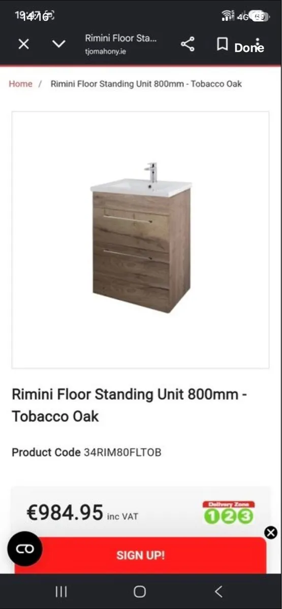 Bathroom  sink & unit - Image 3