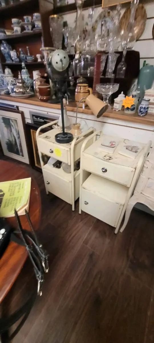 2 industrial style bedside lockers - Image 1