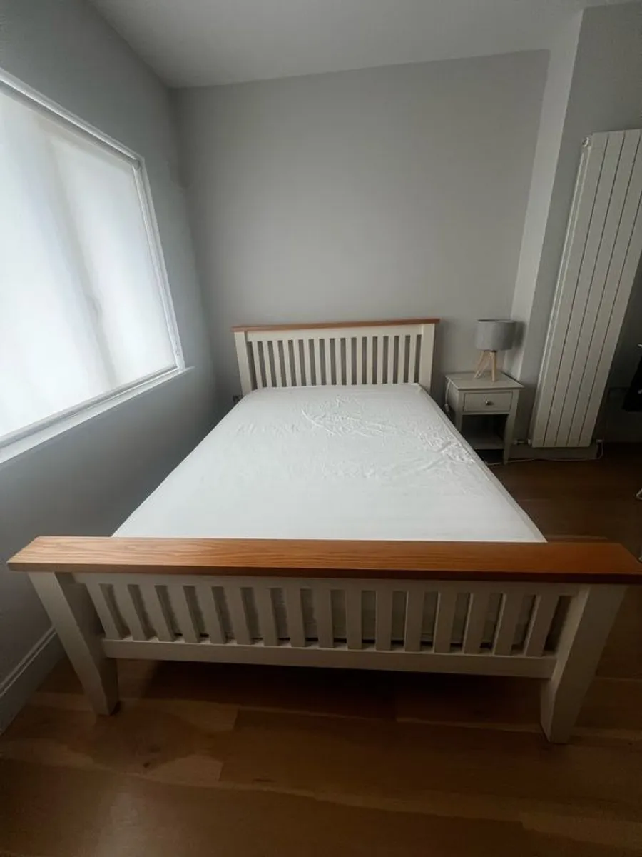 Double Bed Frame with Mattress - Image 1