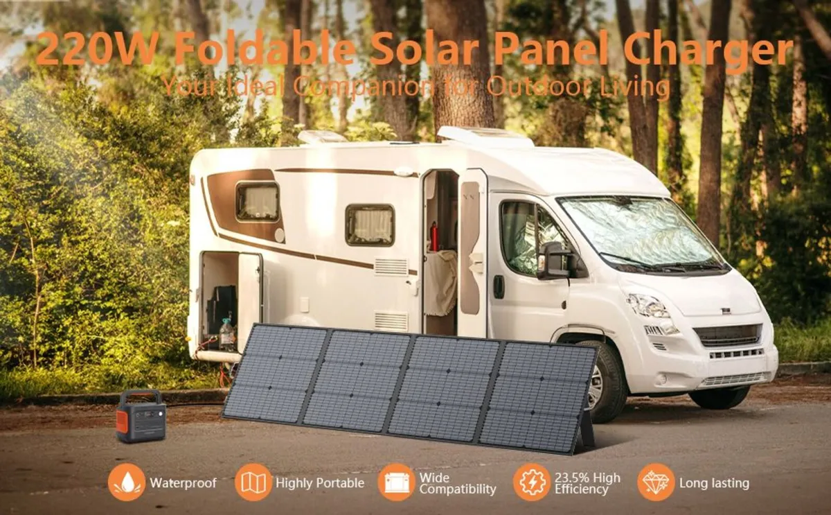 220W portable solar panel for camper van boat home - Image 4