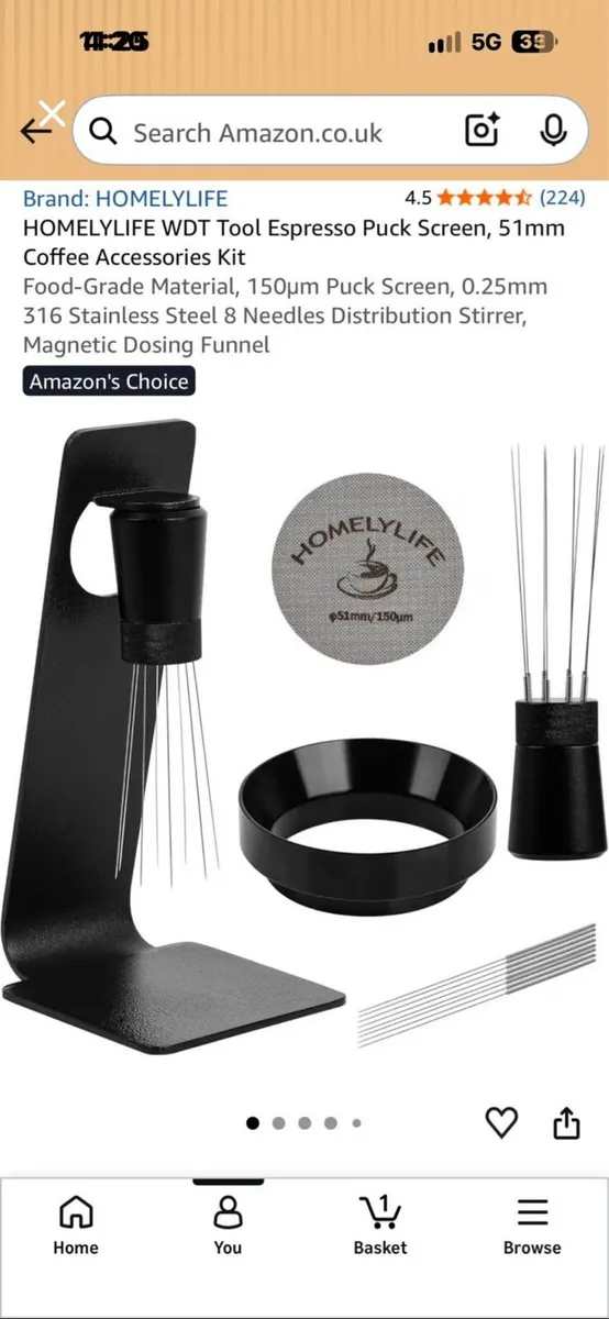De’Longhi Dedica Coffee Machine and accessories - Image 4