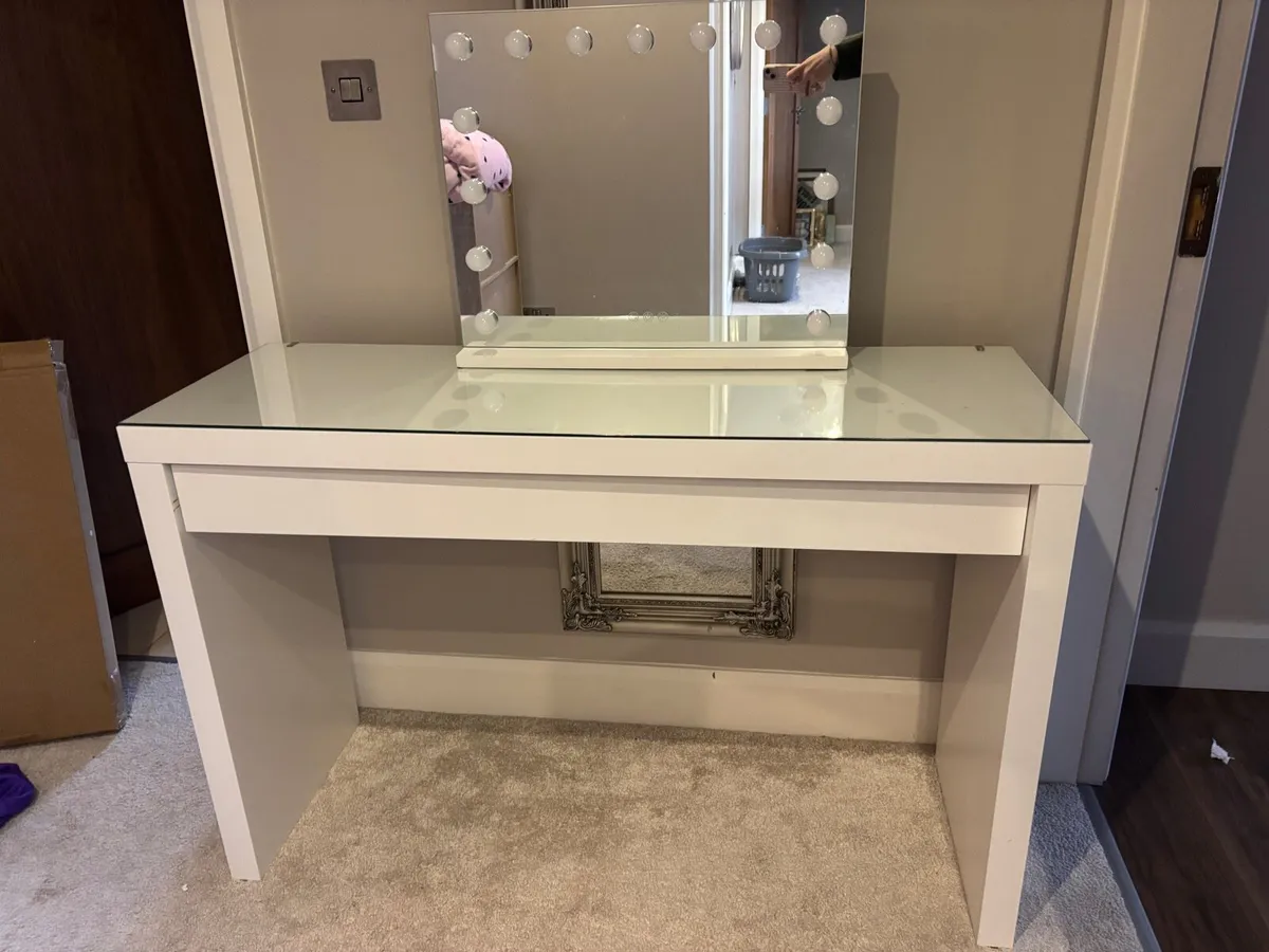 Ikea Malm dresser and mirror - Image 2