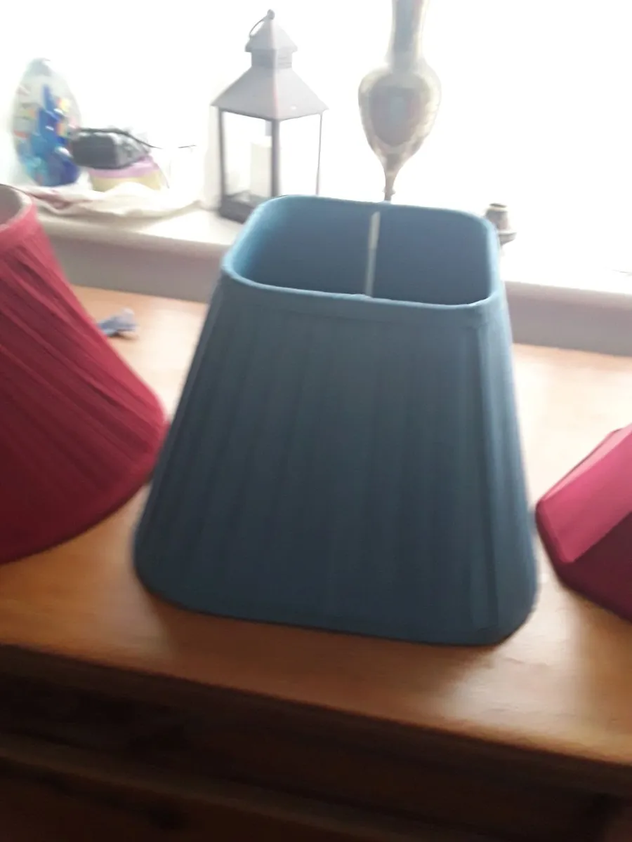 3 lovely shades for table lamps blue does both - Image 2