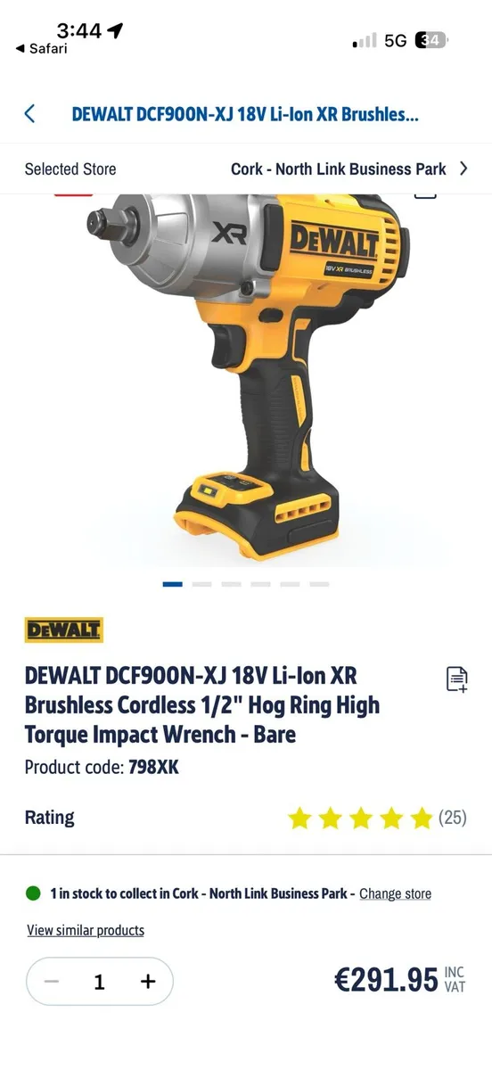 DeWalt DCF900N-XJ 18V Li-Ion XR 1/2” Hog ring - Image 3