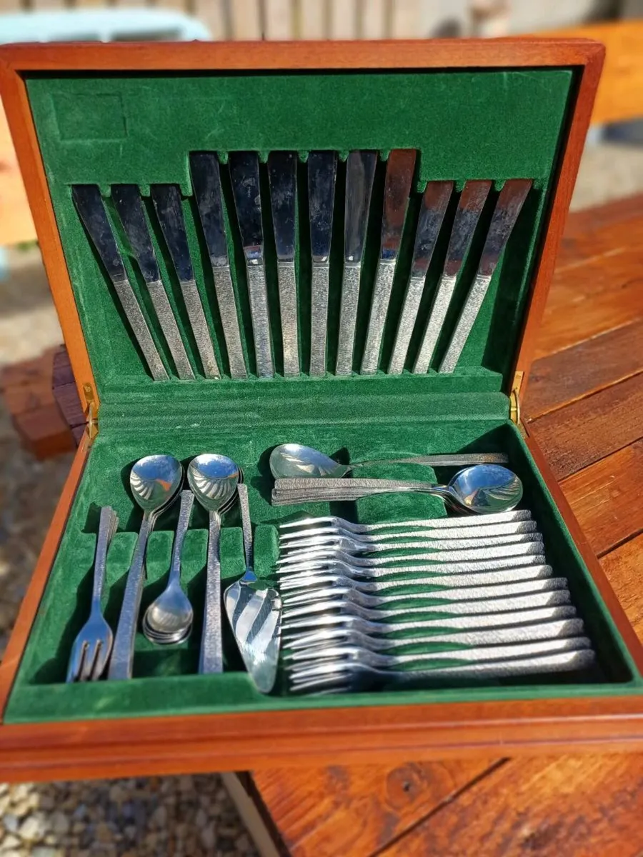 1960s Viners Stainless Steel Cutlery Set - Image 1