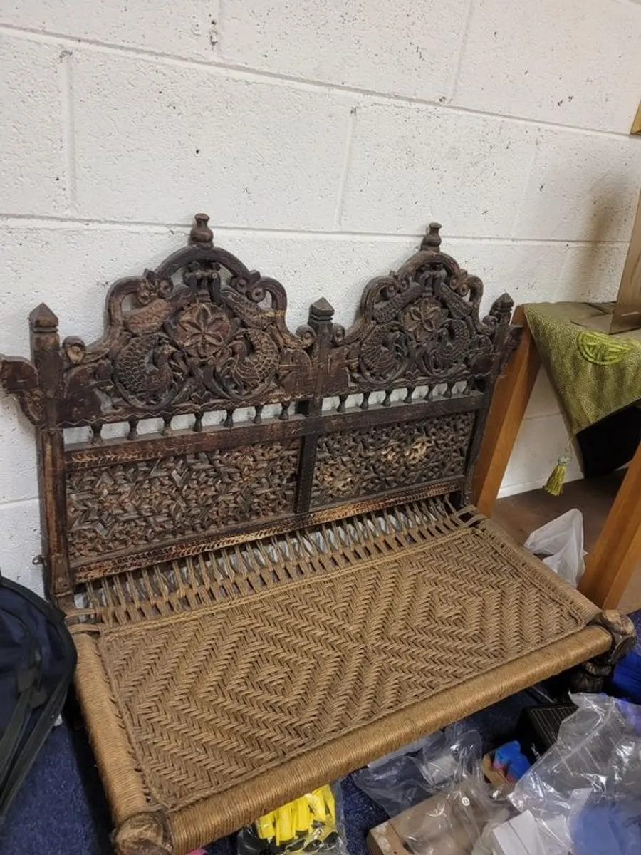 3 Antique Meditation Chairs ,1 Double and 2 Single for sale - Image 2