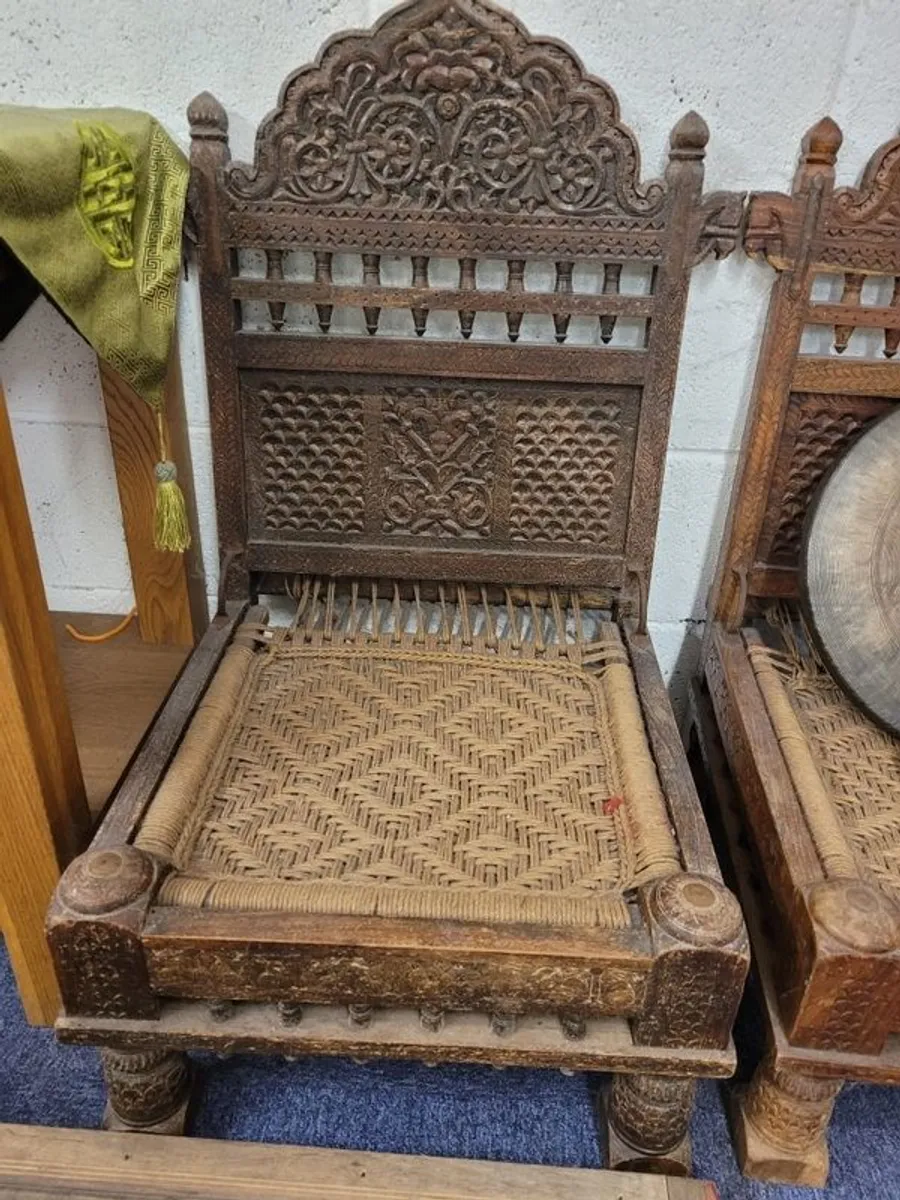 3 Antique Meditation Chairs ,1 Double and 2 Single for sale - Image 4