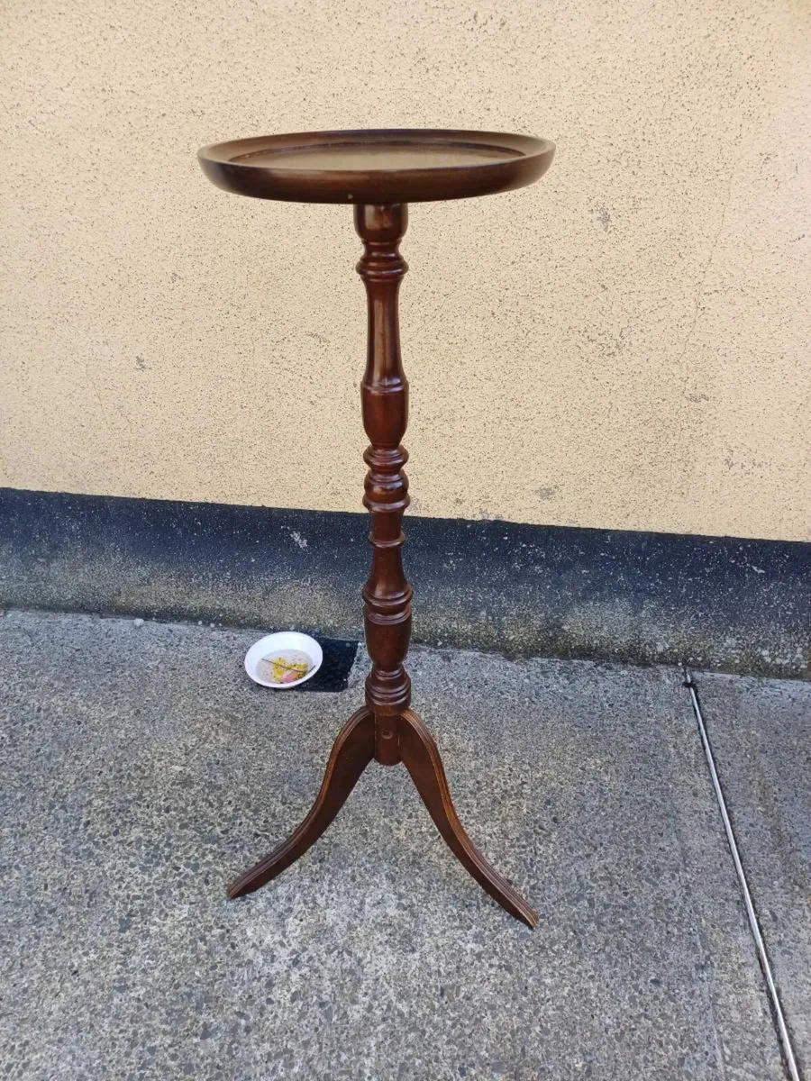 Vintage Mahogany Wine/Plant Stand - Image 1