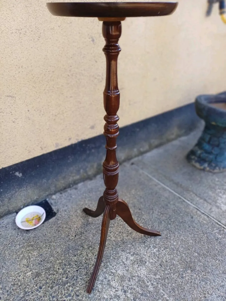 Vintage Mahogany Wine/Plant Stand - Image 3