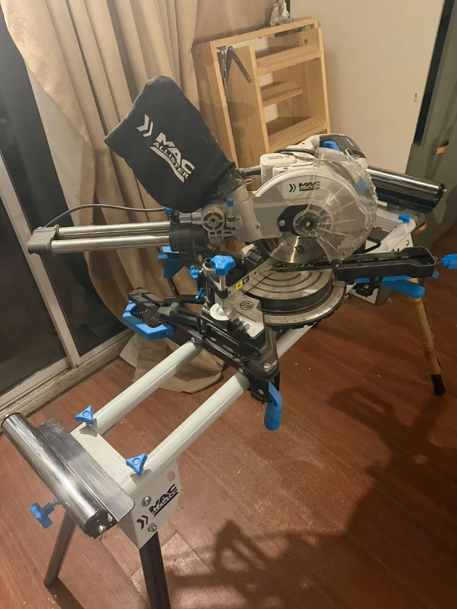 Mac allister mitre saw and stand - Image 1
