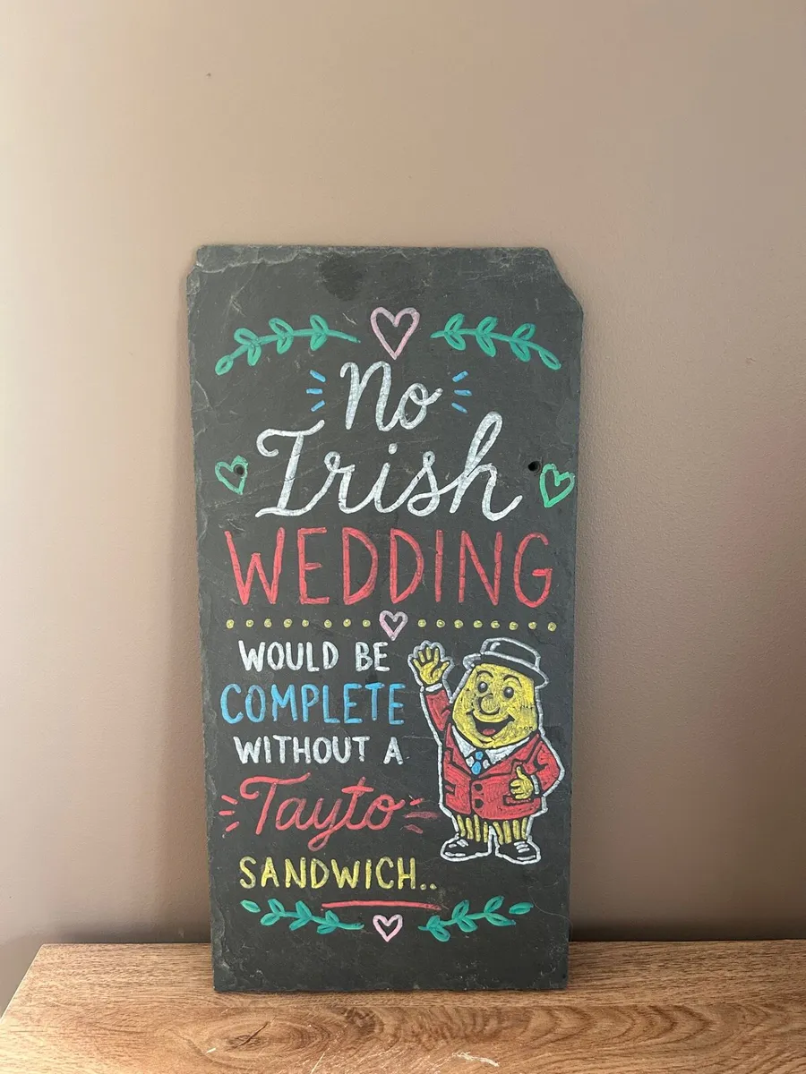 Hand-Painted Irish Wedding Slate - Image 1
