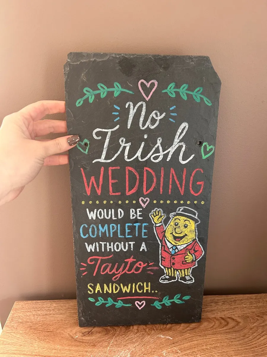 Hand-Painted Irish Wedding Slate - Image 3
