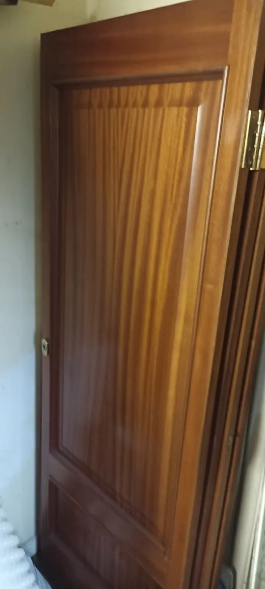 Two Panel Narrow Mahogany Veneer Door - Image 4