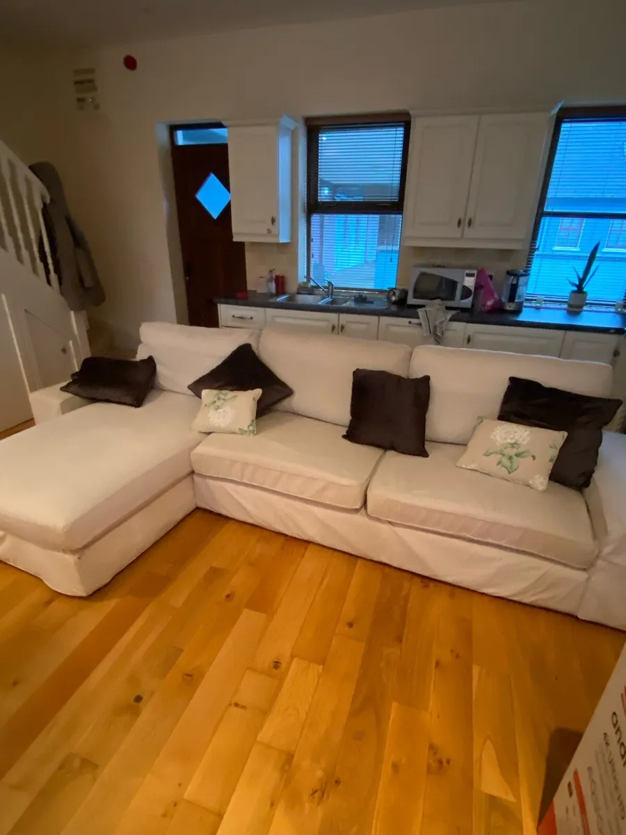 IKEA L shaped sofa with Brand New Unopened Covers - Image 2