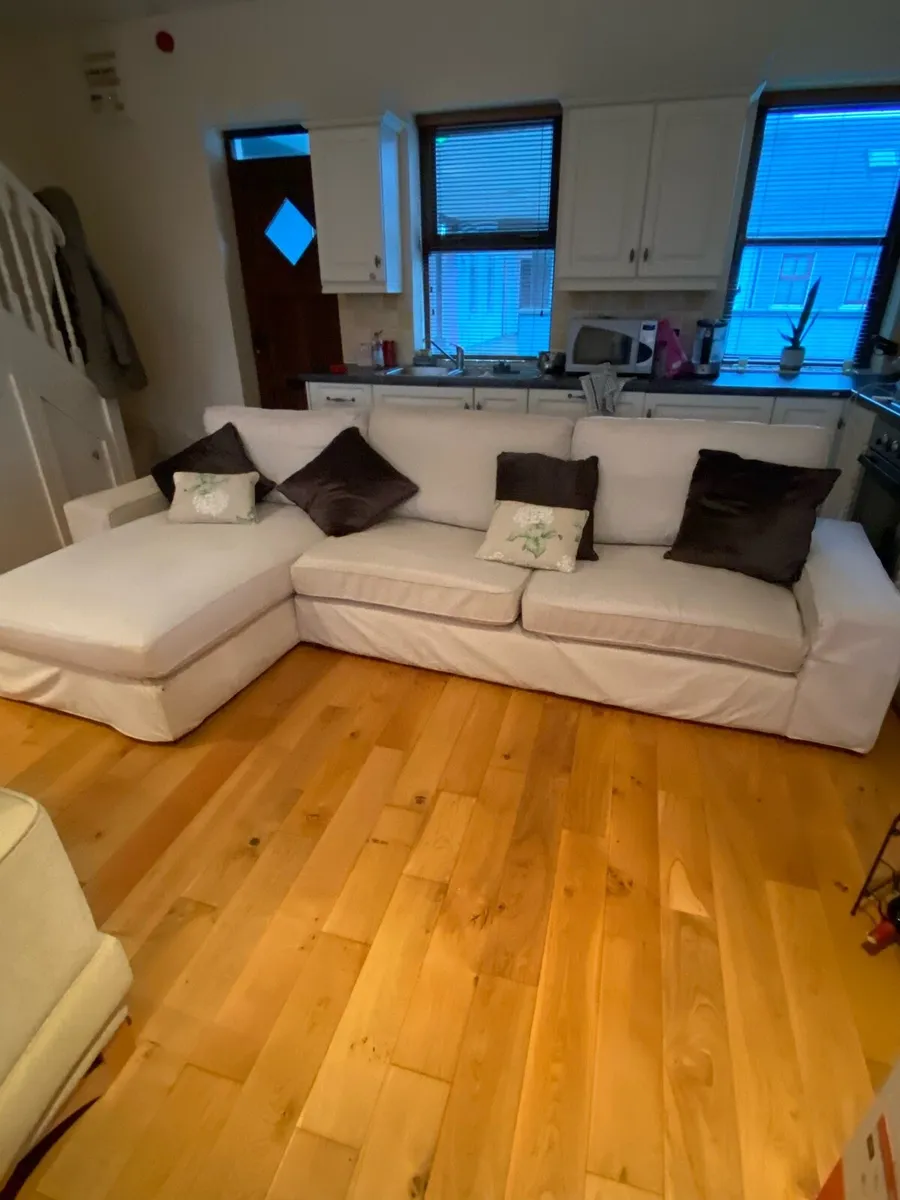 IKEA L shaped sofa with Brand New Unopened Covers - Image 3