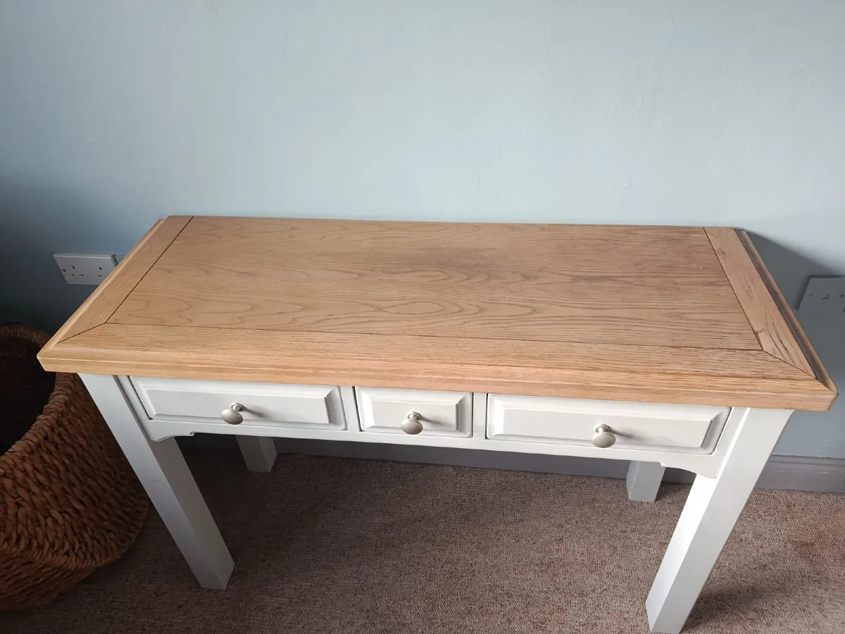 Two Tone Vanity / Console Table / Desk - Image 2