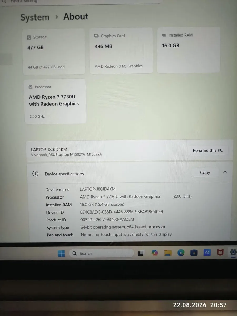Asus Vivobook M1502Y - Image 1