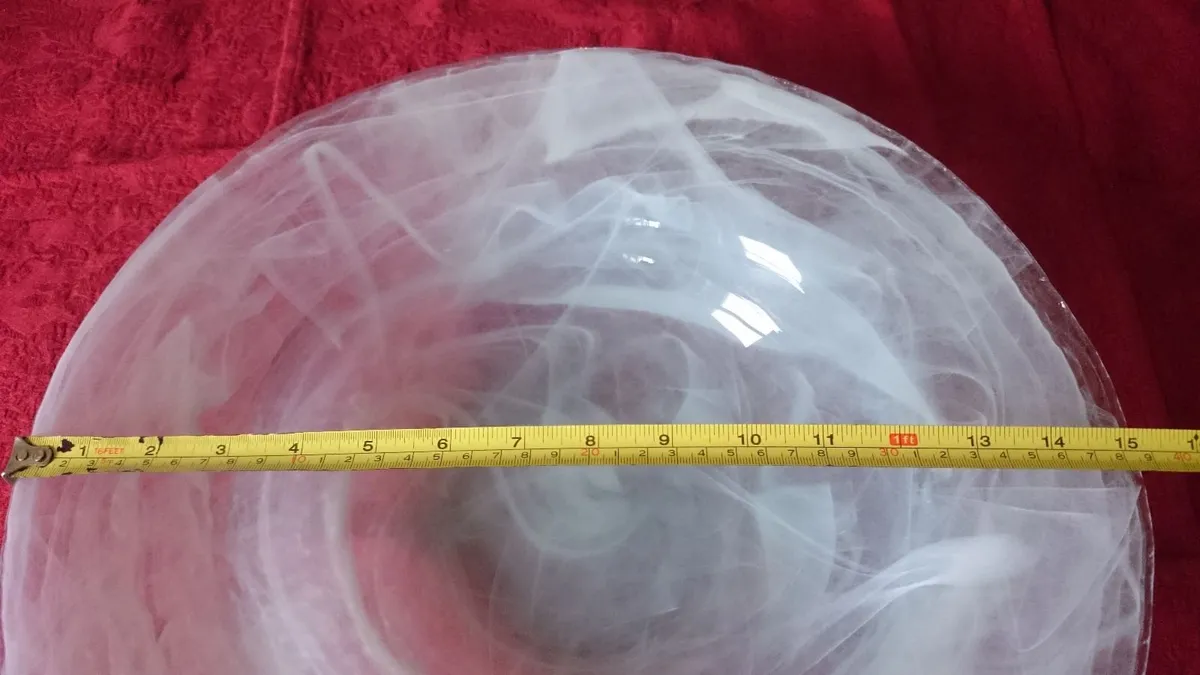 15.25" Wide Murano Style Centerpiece Glass Bowl - Image 2