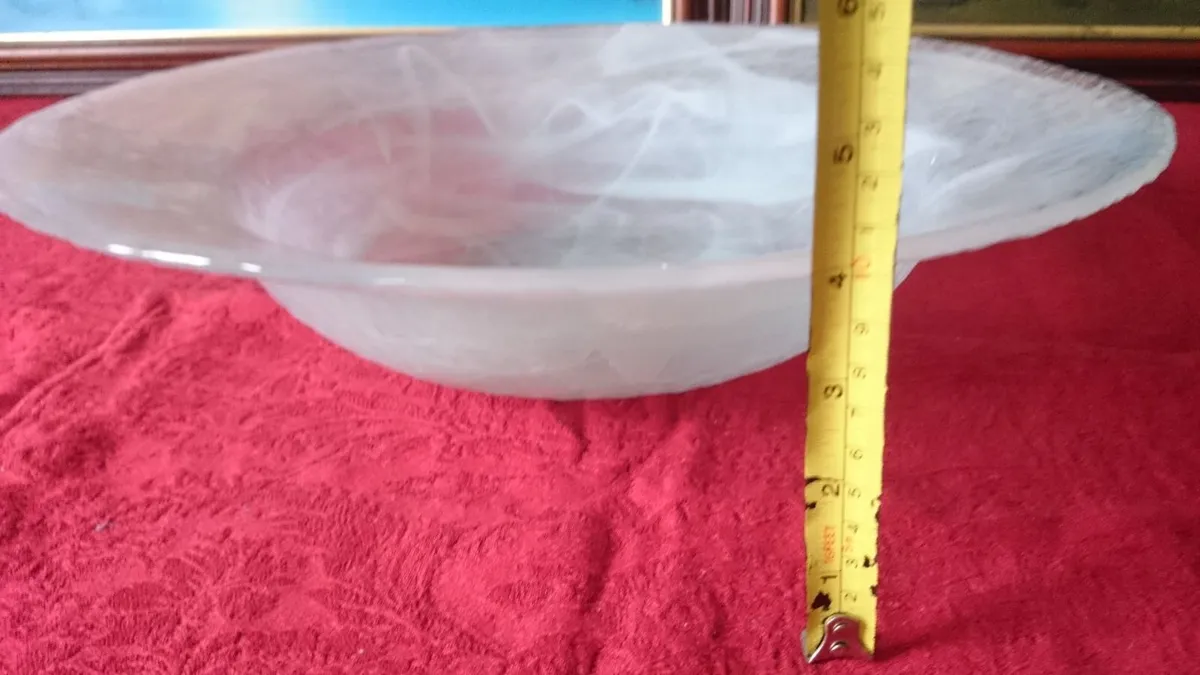 15.25" Wide Murano Style Centerpiece Glass Bowl - Image 3