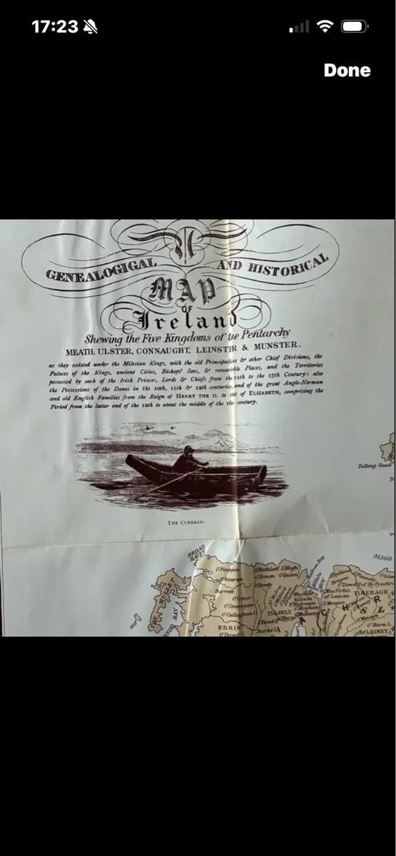 Genealogigal & Historical Map of Ireland 1968 - Image 1