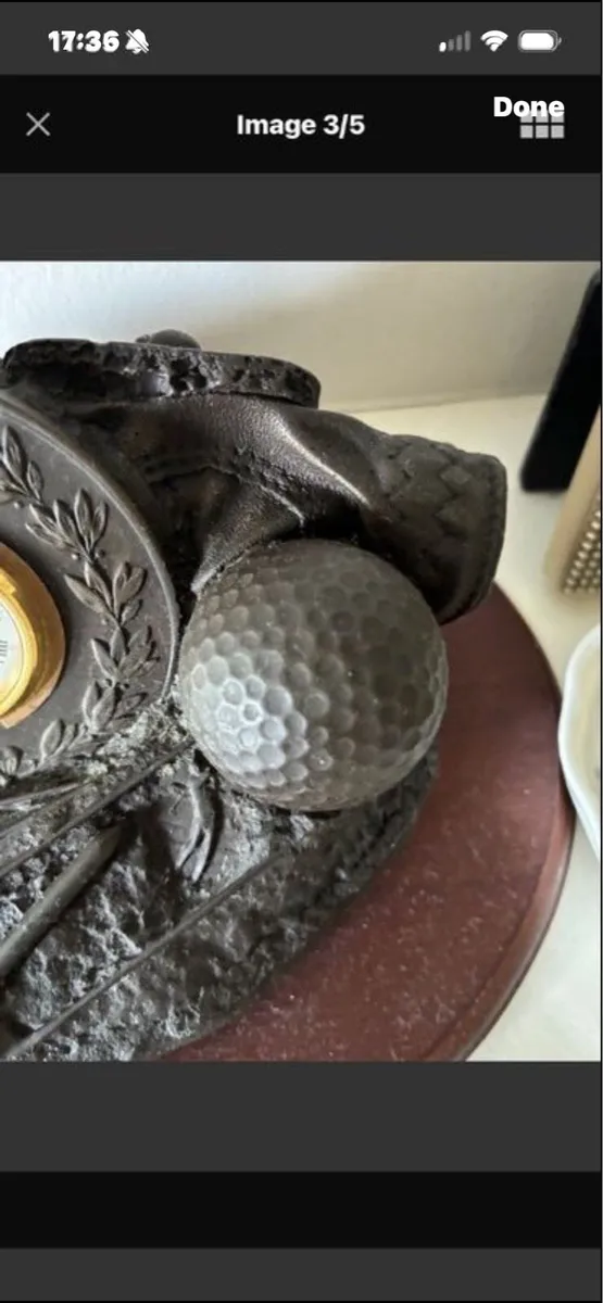 Royal Tara Bronze Golf Clock Display / Prize - Image 3