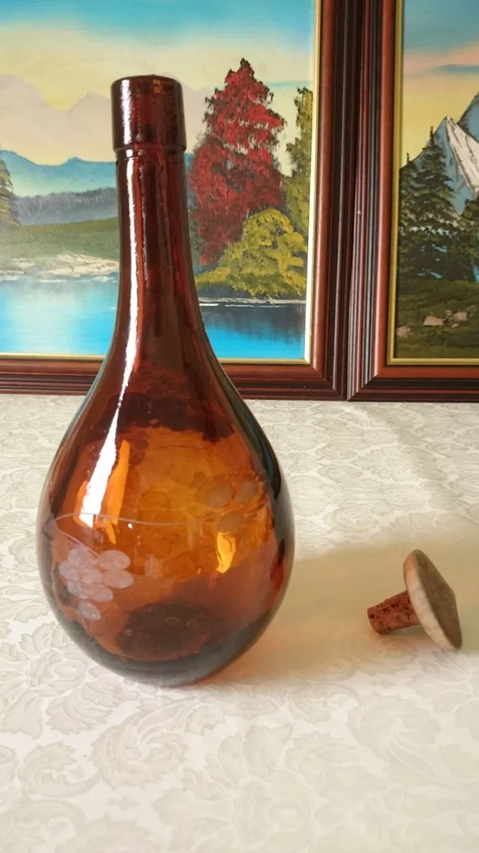 J.Albinana Oleria Spain Amber Decanter&Glasses Set - Image 4
